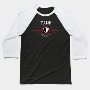 Tank for Life Heartbeat ECG Heart Line Design Roleplaying Game Tanking Class Baseball T-Shirt